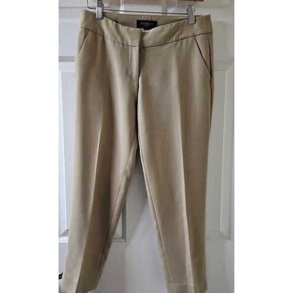 Talbots 4P Khaki  Ankle Pants  Petite Dress Trouser Timeless Capsule Wardrobe - Picture 3 of 11